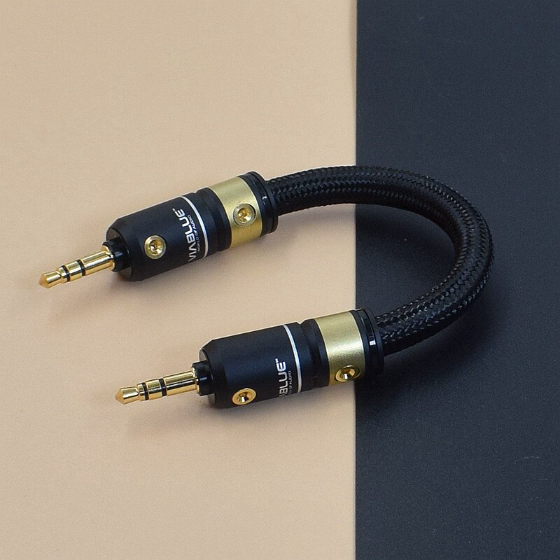 威宝HiFi纯银发烧级3.5对录线3.5音频线AUX连接解码耳放手机音响