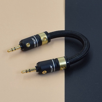 威宝HiFi纯银发烧级3.5对录线3.5音频线AUX连接解码耳放手机音响
