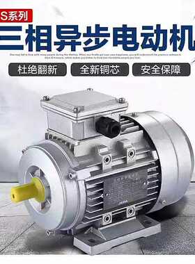 YS100-2级3KW三相异步电机铝壳电机28轴铜线国标380V3000w马达
