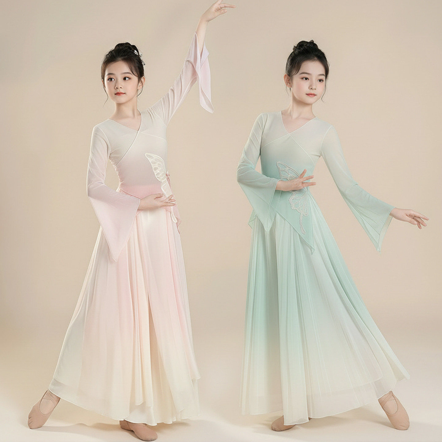 古典舞蹈服装飘逸身韵纱衣练功服