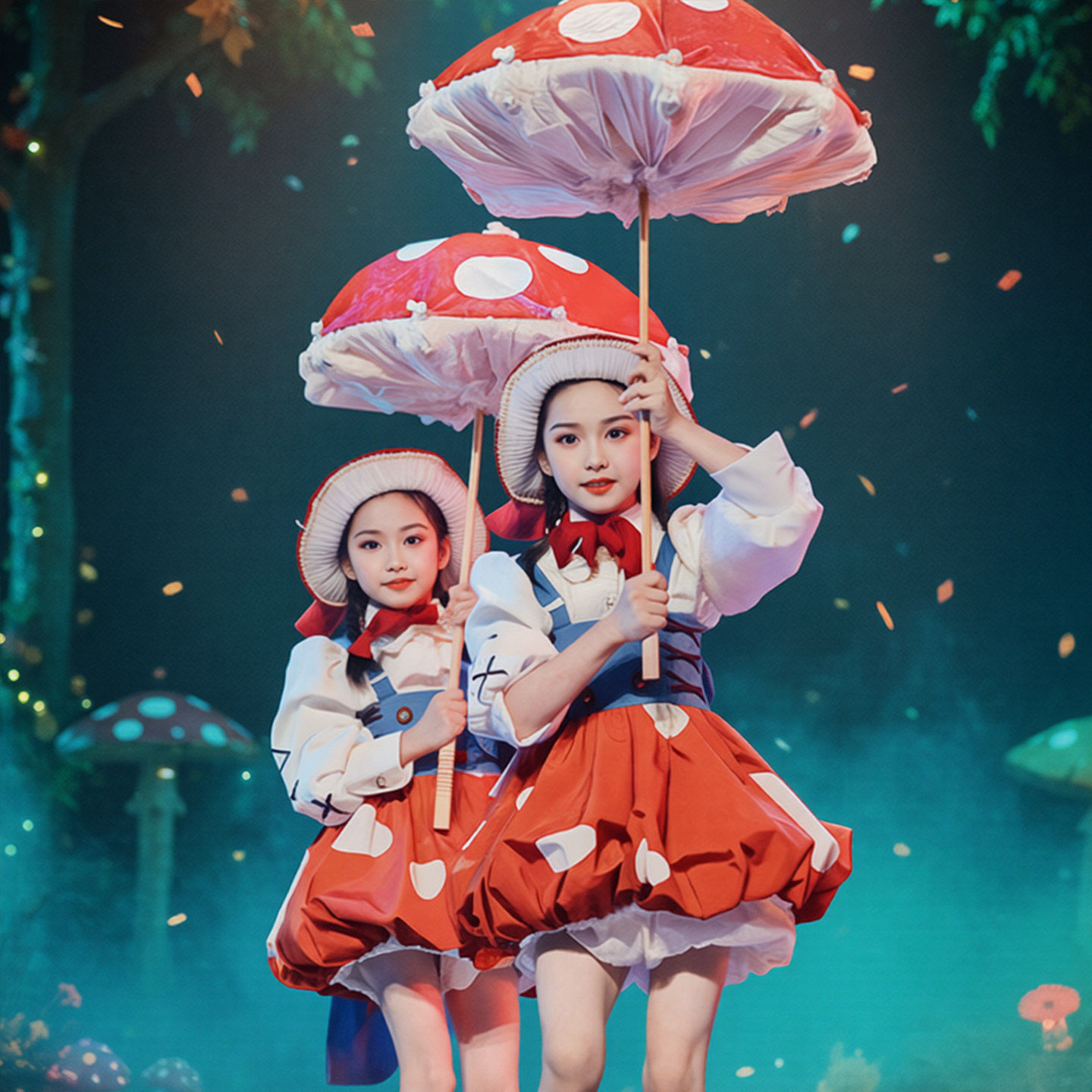 蘑菇蘑菇舞蹈六一儿童演出服可爱