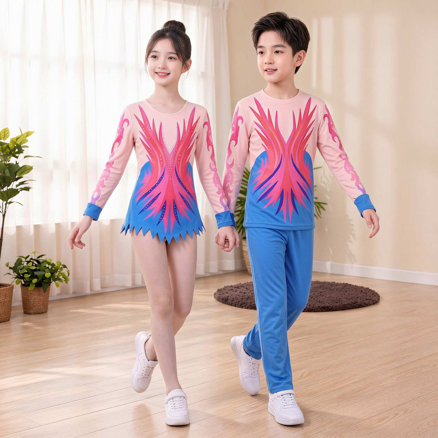 儿童艺术体操服装竞技健美比赛服