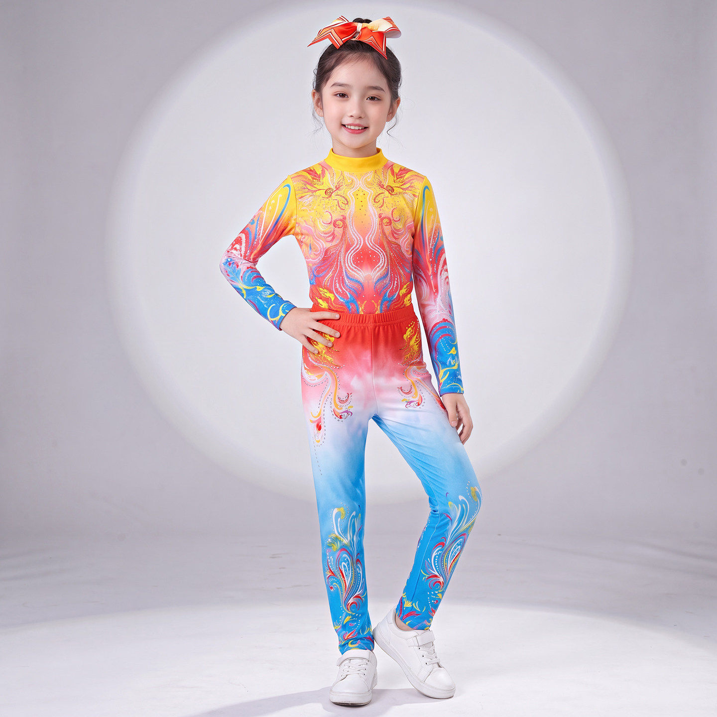 儿童啦啦操演出服中小学生运动会