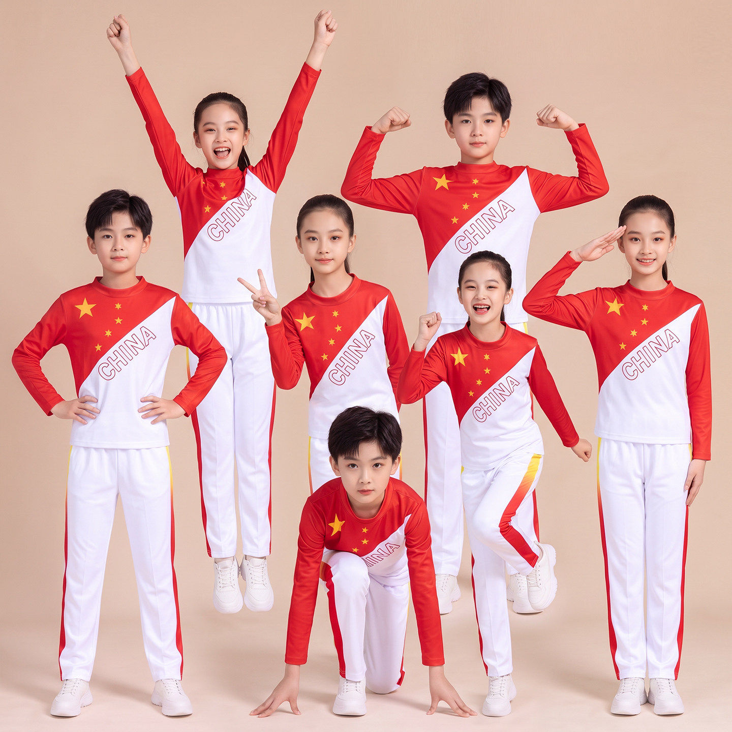 男女初高中小学生广播体操演出服