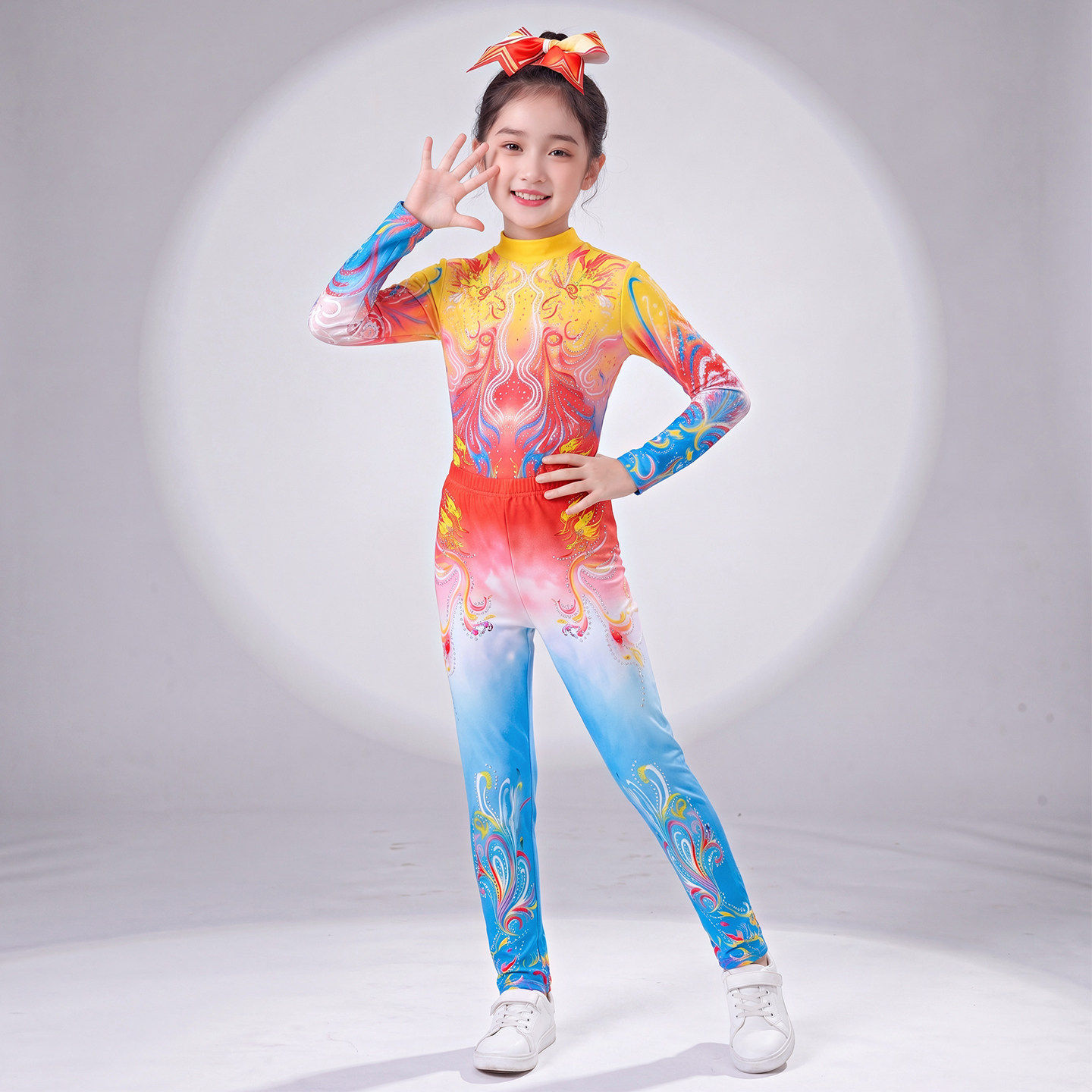儿童啦啦操演出服中小学生运动会