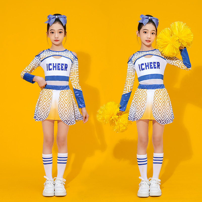 啦啦操比赛服女中小学生运动会