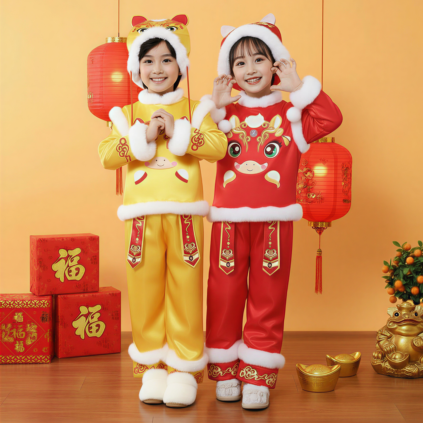 演出服中国风秧歌服开门红灯笼