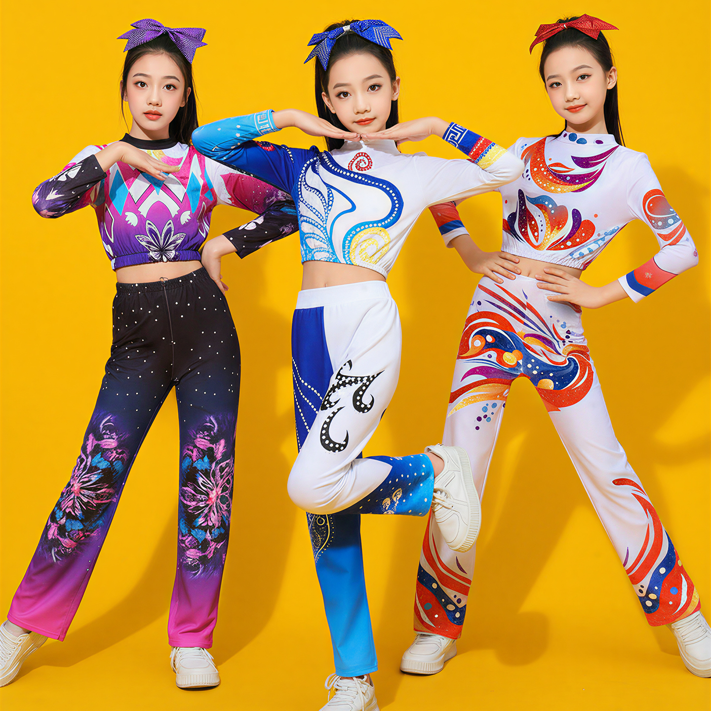 定制新款啦啦操服装男女大众健美操比赛服拉拉队团体竞技表演出服