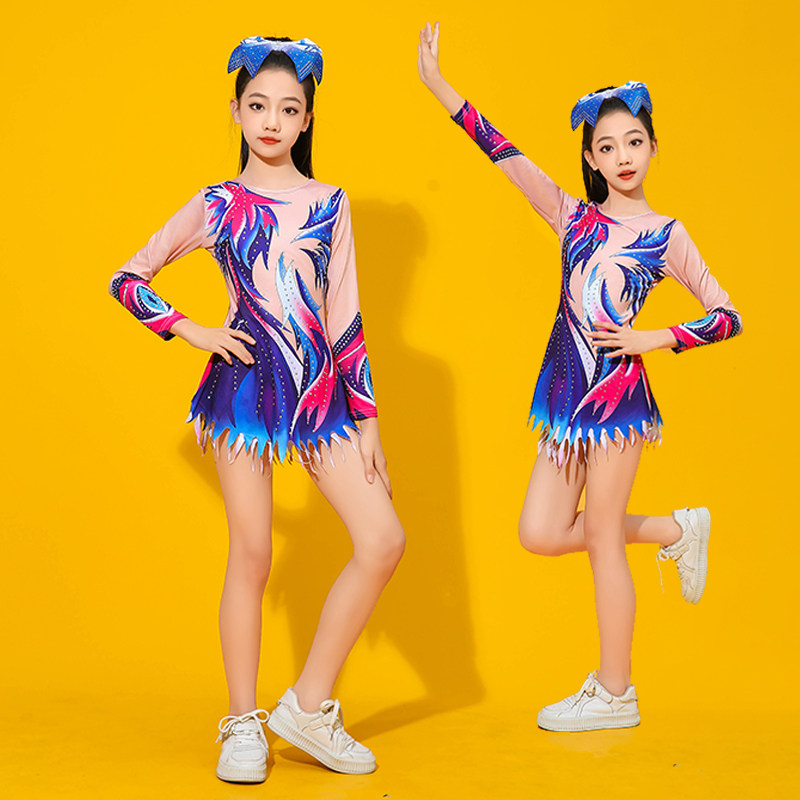 啦啦队服装女儿童啦啦操比赛服
