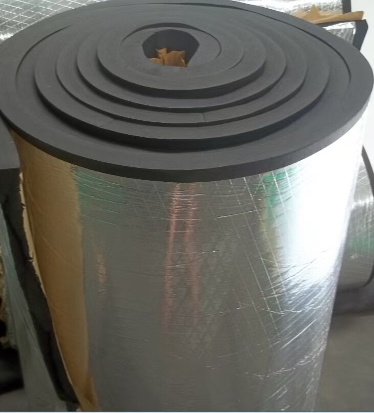 整卷自粘阻燃风机管道铝箔隔音棉建筑隔音棉