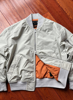 352欧元！！硬货 男女同款！MA1经典水洗棒球领飞行夹克春秋外套