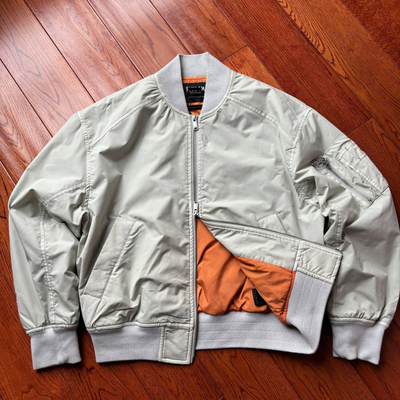 352欧元！！硬货 男女同款！MA1经典水洗棒球领飞行夹克春秋外套