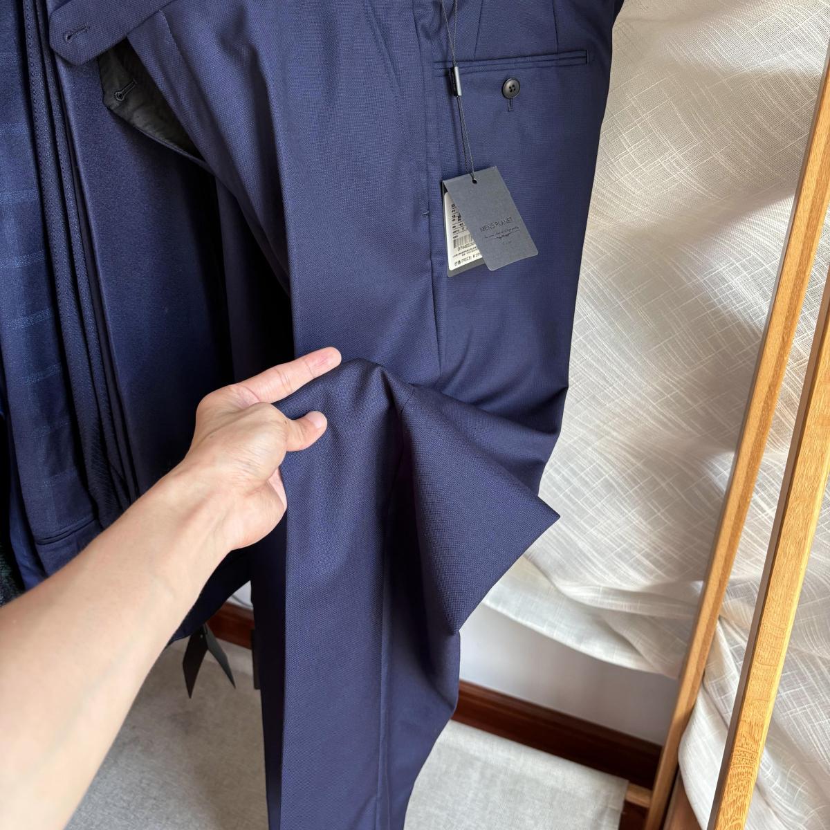 100%精纺纯羊毛 1900+ 重磅 男士垂感修身商务休闲西装裤休闲裤子