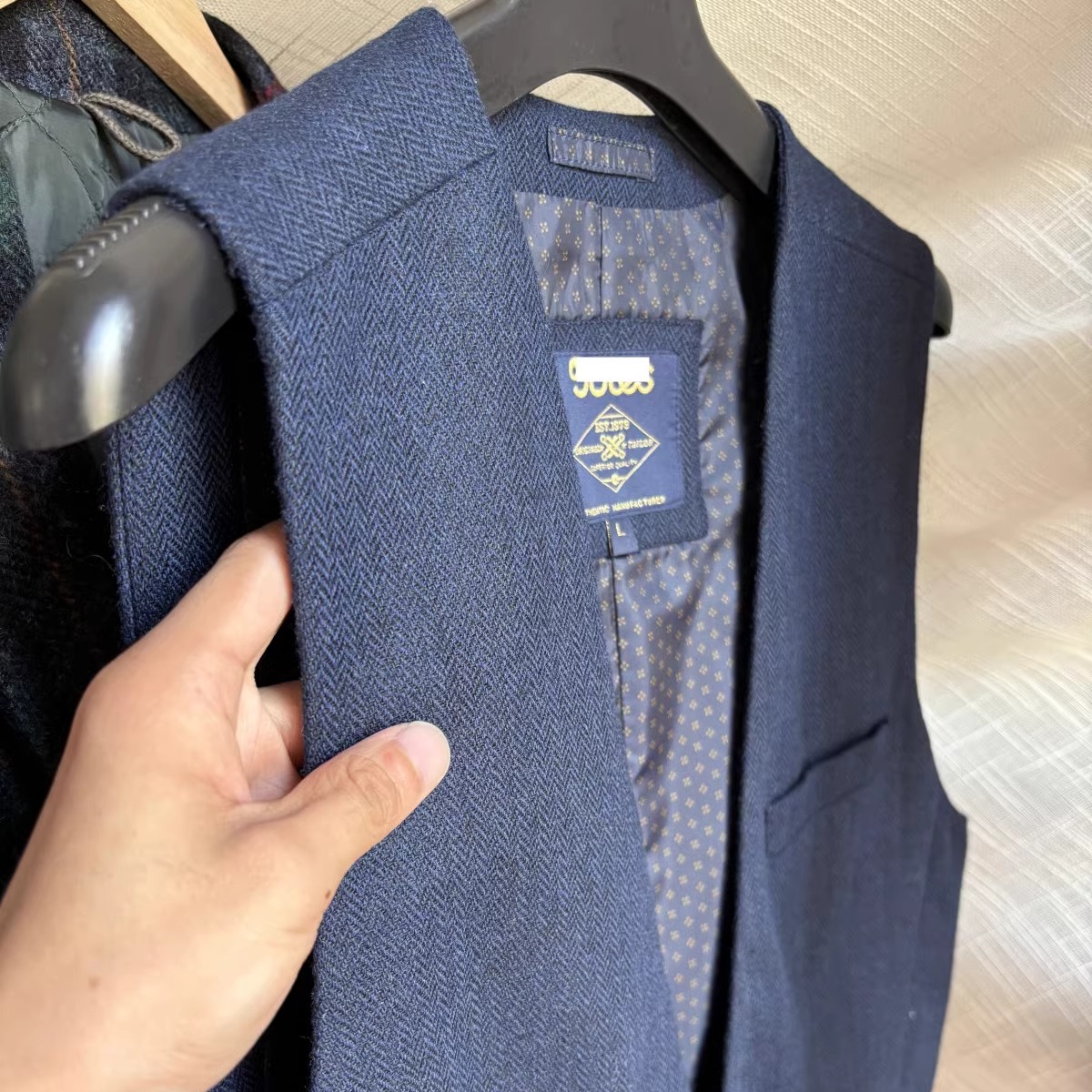 好东西！经典人字纹复古英伦雅痞绅士修身男简约休闲西装马甲背心