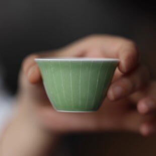 青塘山房 帘溪小茶杯 千峰翠 蜜釉 甜白 新款 40ml