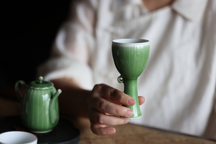 青塘山房 束莲杯 桃粉 天目黑 黛灰 蜜釉 草绿 米白