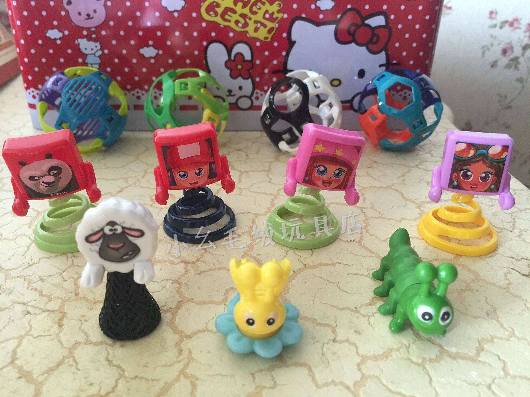 【健达建达奇趣蛋出奇蛋玩具】弹跳人喷水器印章毛毛虫球