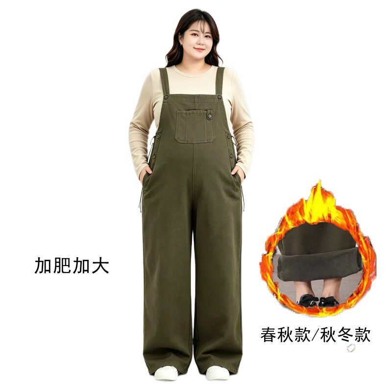 280斤孕妇背带阔腿裤宽松加厚