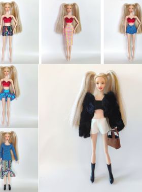 出口欧美全新仙霸芭 比娃娃衣服 芭 比可穿娃衣 儿童玩具娃衣现货