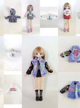 azone1/6分娃娃xs体二代s体娃娃连衣裙千禧辣妹亚文化y2k换装娃衣