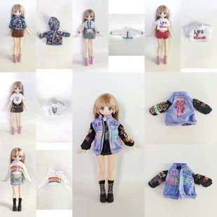 azone1/6分娃娃xs体二代s体娃娃连衣裙千禧辣妹亚文化y2k换装娃衣