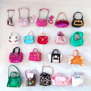 六分芭比娃娃适用迷你背包链条挎包玩具娃娃搭配小配饰迷你包