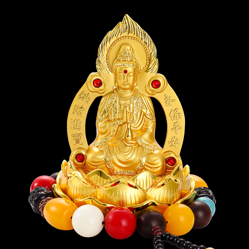 双面合金观音摆件平安佛像