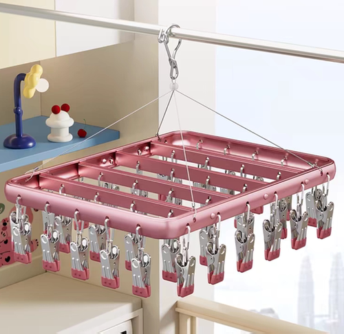 航空防吹落袜子晾晒神器多功能多夹子家用旋转内衣内裤母婴用品