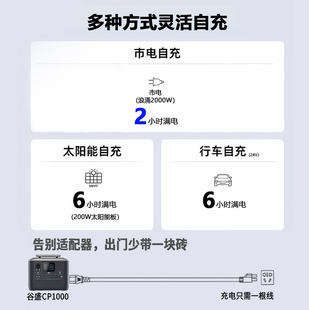 1000W移动户外电源Pro大容量220v快充房车露营自驾游应急备用 新品