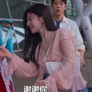 原版韩剧爱情怎麽翻译高允真车茂熙同款衬衫上衣V领衬衫女衣服潮