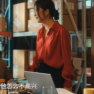 欧洲除恶蔡文静李晓雅同款衬衫上衣春秋翻领长袖衬衣女衣服潮