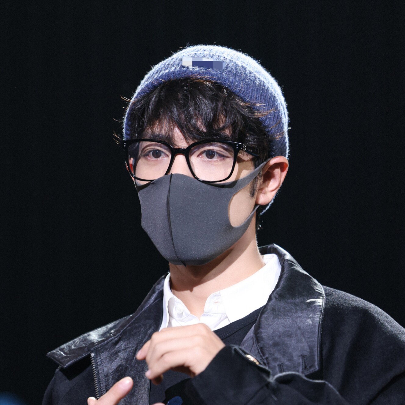 原版2026跨年演唱会肖战同款针织帽子男女毛线帽大头围护耳冷帽潮