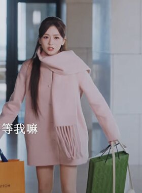 欧洲短剧那年冬至邓灵枢南昭宁同款毛呢外套秋冬呢子大衣女衣服潮