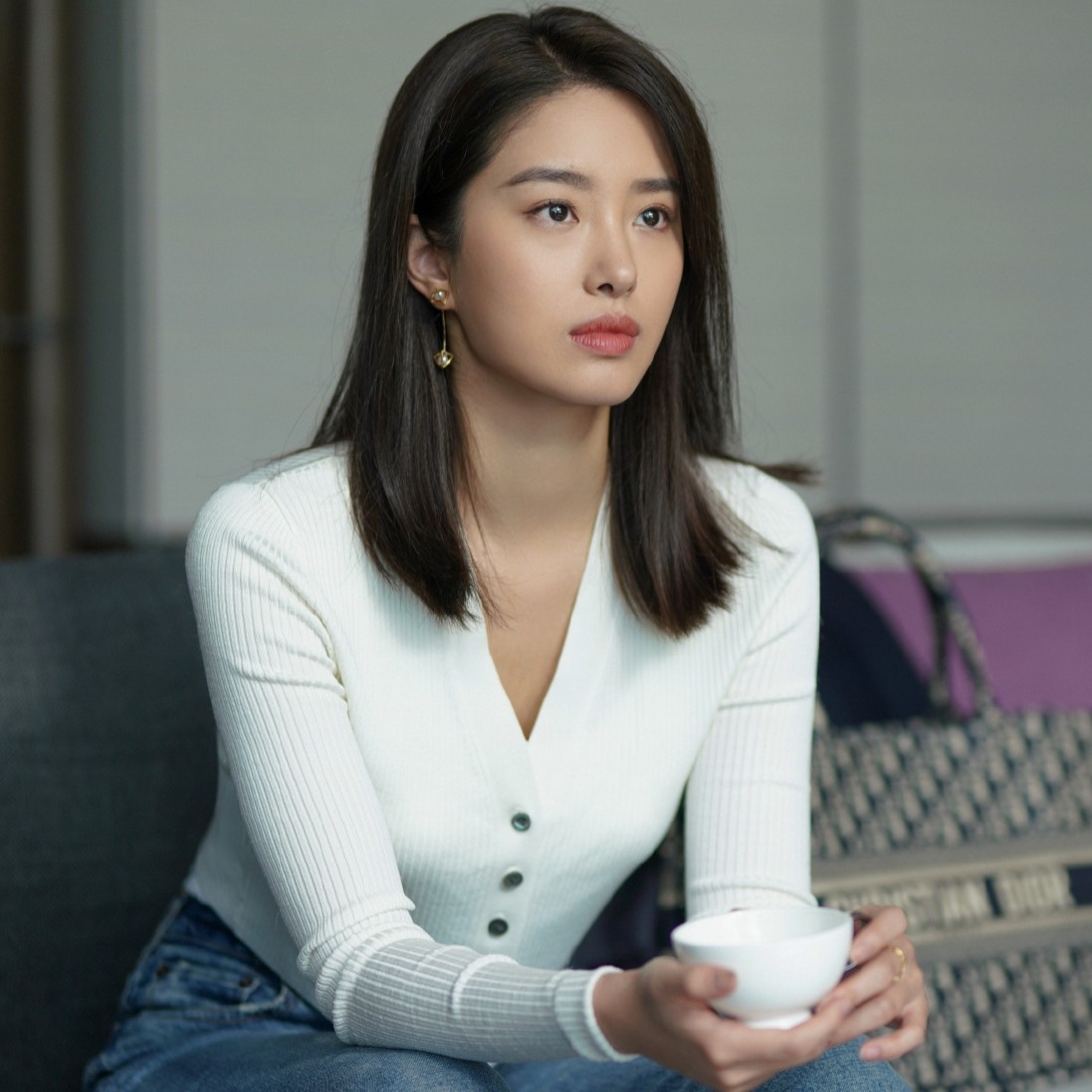 原版欢乐颂4杨采钰方芷蘅同款毛针织衫春秋v领长袖上衣女衣服潮