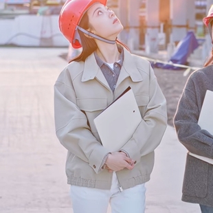 原版骄阳似我赵今麦聂曦光同款夹克外套秋冬翻领开衫上衣女衣服潮