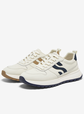 百思图2025秋新款潮流阿甘鞋德训鞋慢跑鞋运动鞋男休闲鞋C5076CM5