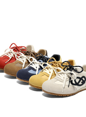 森达黄色德训鞋女2025秋季新款百搭户外运动内休闲板鞋ZTH65CM5