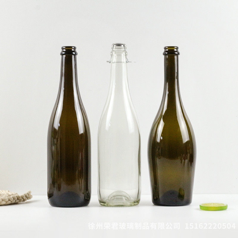 新款抗压750ML香槟瓶酵素瓶耐压力375ml气泡酒瓶红酒瓶葡萄酒瓶_虎窝淘