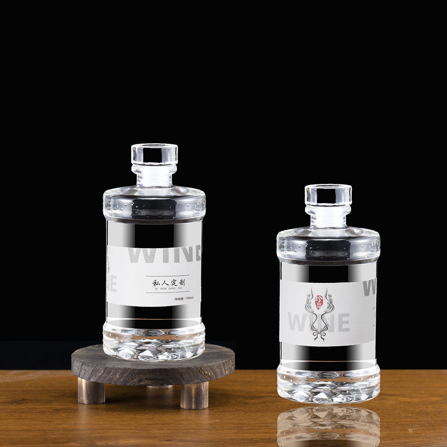 新款加厚创意玻璃酒瓶密封罐