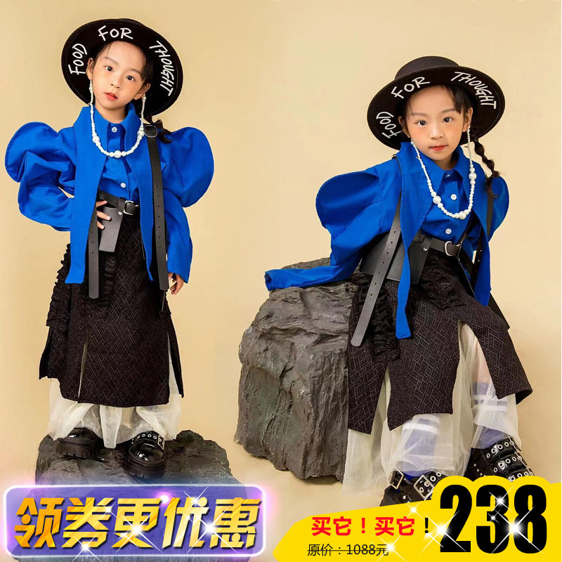 微印象潮童复古赫本风走秀服装