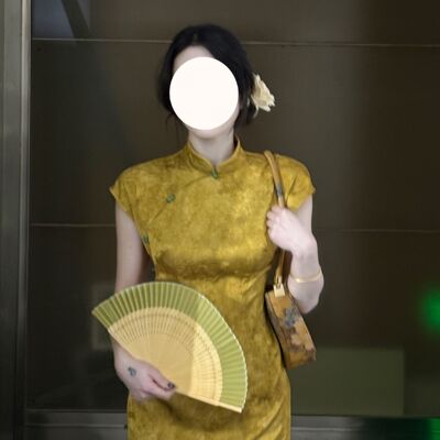 画报夫人原创自制新中式夏季中国风旗袍 浮光跃金