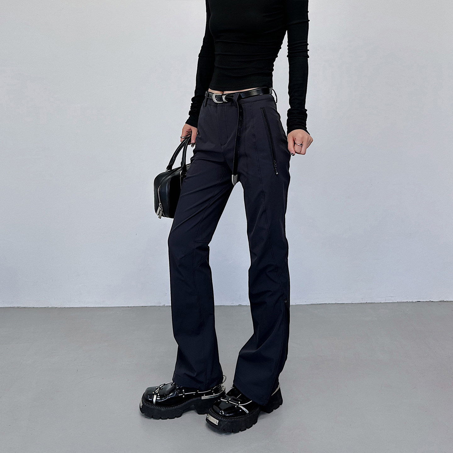 高腰显瘦弹力舒适加绒保暖