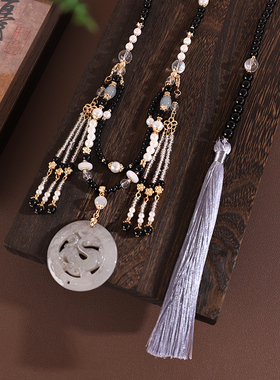 新中式国风璎珞背云流苏项链