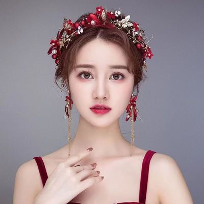 2025新款敬酒服头饰中式