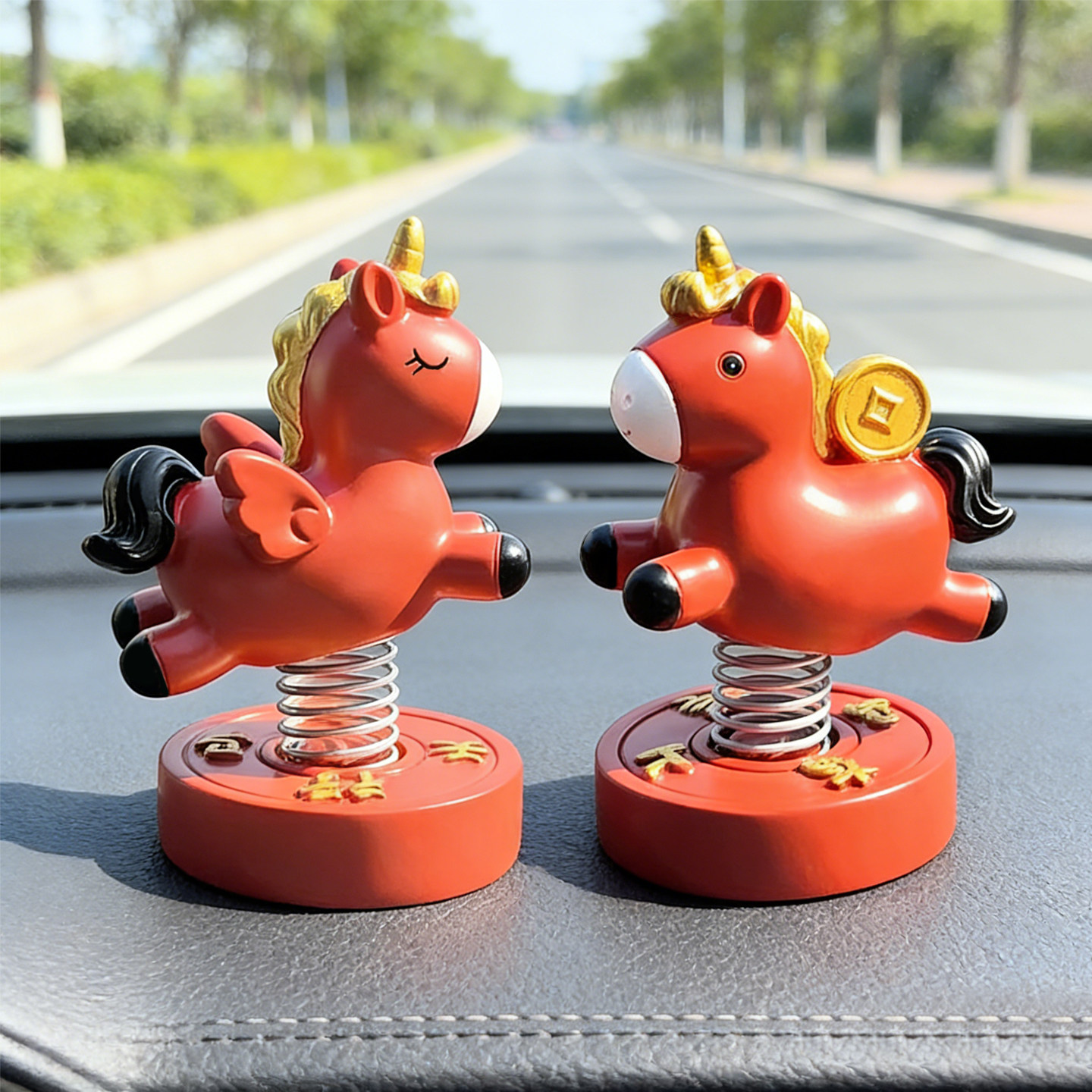 马年摆件汽车中控台卡通摇摆车内装饰车载公仔汽车摆件饰品用品女,汽车用品/电子/清洗/改装,摆件,淘宝优惠券,粉丝福利购,淘宝优惠卷