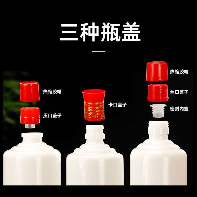 白瓷空酒瓶全套包装自酿酒可装