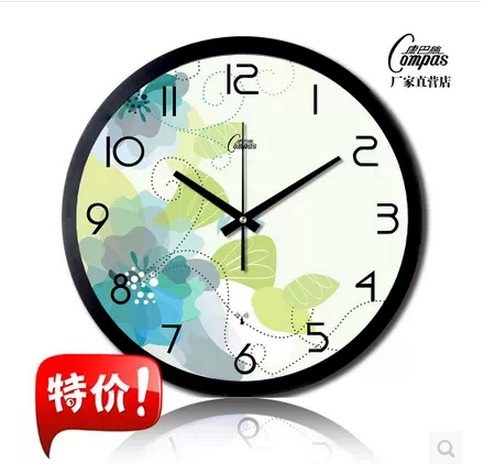 客厅卧室静音个性风金属轻奢挂钟