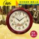 康巴丝美式 复古创意复古客厅挂钟大号实木电波钟卧室静音石英钟