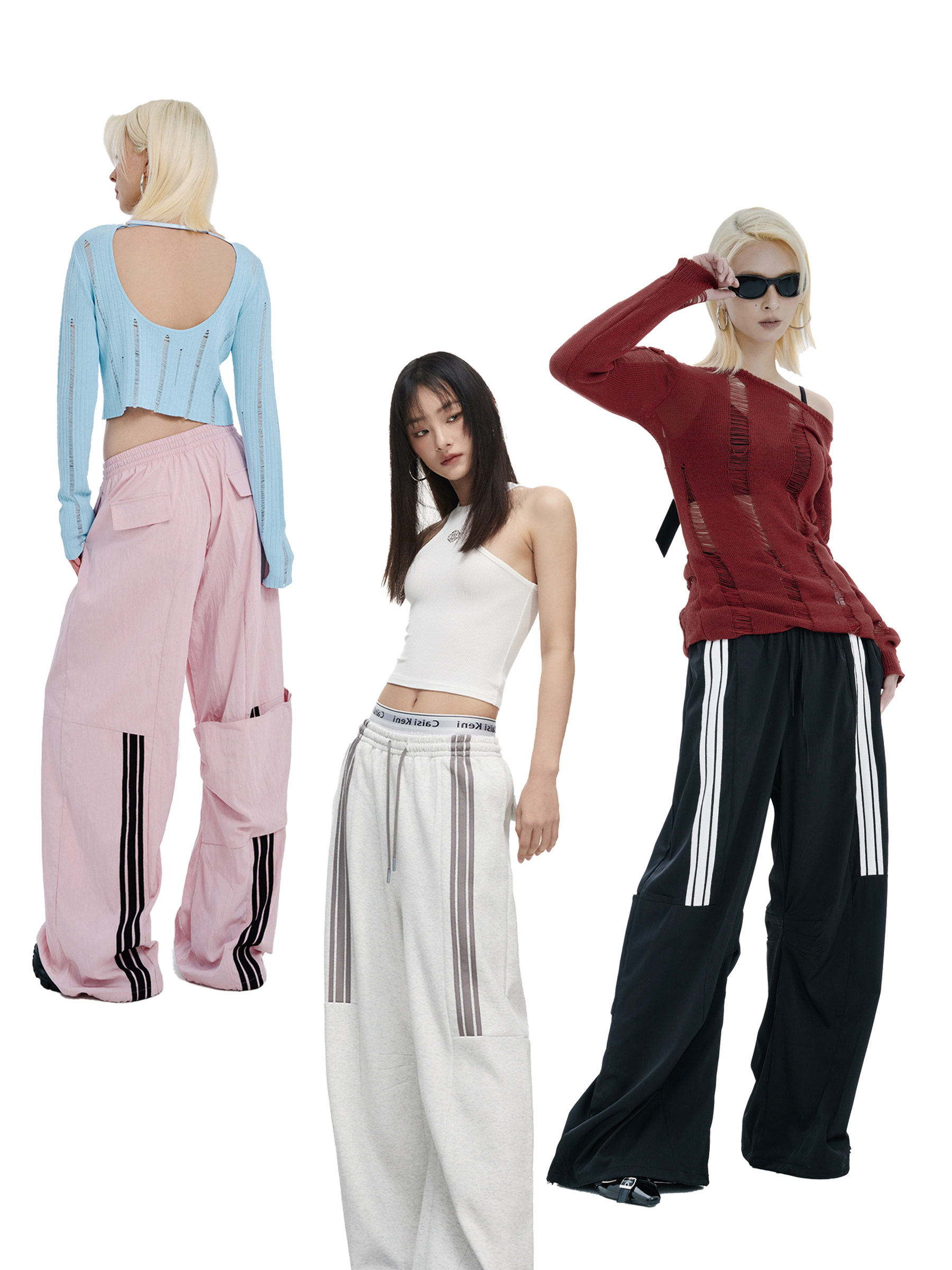 ROS ZHOU巴黎老爹裤25新款樱花粉冰丝速干阔腿裤超薄凉感山本裤,女装/女士精品,休闲裤,淘宝优惠券,粉丝福利购,淘宝优惠卷