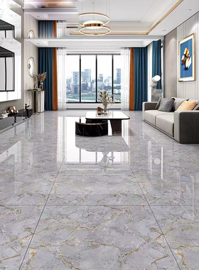 K金丝釉800x800灰色连纹背景墙砖客餐厅地砖金丝釉通体大理石瓷砖